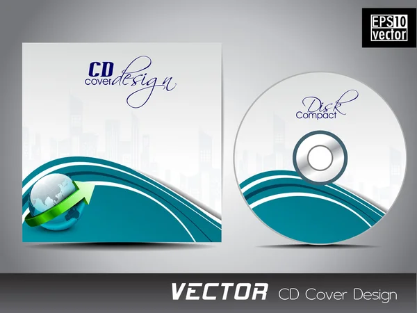 Design de capa de CD para o seu negócio. EPS 10 . — Vetor de Stock