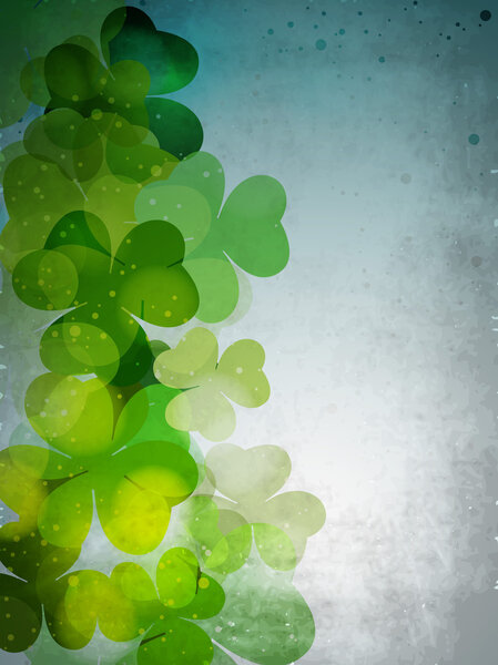 Ирландский четырехлистный счастливый клевер фон для Happy St. Patrick 's

