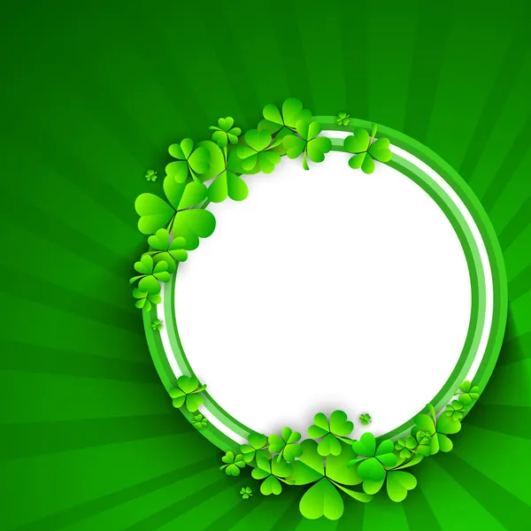为快乐圣 Patrick 的爱尔兰四叶幸运四叶草背景 — 图库矢量图片