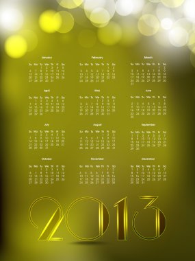 2013 yılı takvimi. EPS 10.