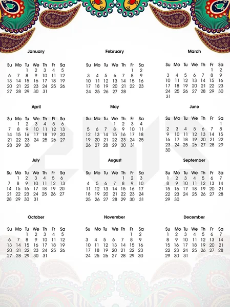 Calendrier 2013 année. SPE 10 . — Image vectorielle