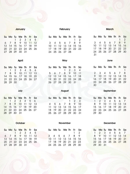 2013 jaar kalender. EPS 10. — Stockvector