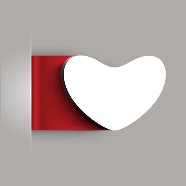 Día de San Valentín fondo con pegajoso en forma de corazón en bac gris — Vector de stock