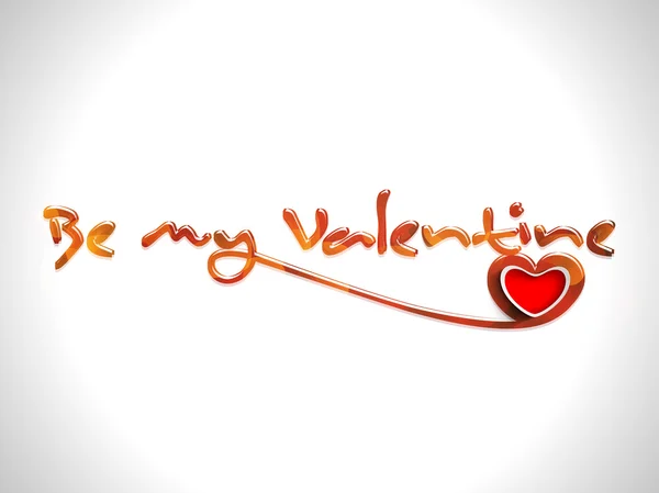 Dia dos Namorados fundo com texto Be My Valentine com brilhante —  Vetores de Stock