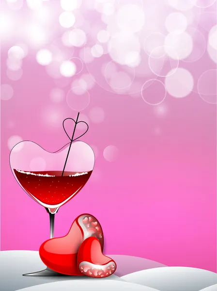 Valentin-nap háttér, üdvözlőlap, vagy ajándék kártya. — Stock Vector