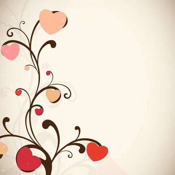 Fondo floral decorado Día de San Valentín. EPS 10 . — Vector de stock