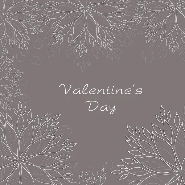 Fondo floral decorado Día de San Valentín. EPS 10 . — Vector de stock