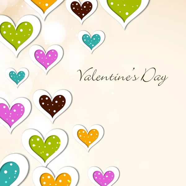 Happy Valentine's Day background, greeting card or gift card wit — Stock Vector