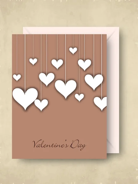 День святого Валентина фон, поздравительные открытки или подарочная карта . — стоковый вектор