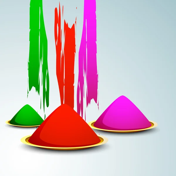 Festival indio colorido Holi celebración fondo con colores — Vector de stock