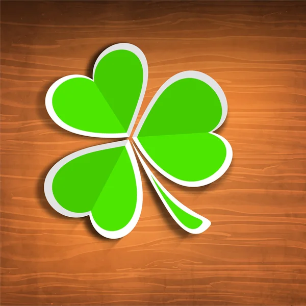 Shamrock leave background for Happy St. Patrick's Day. EPS 10. — Stock Vector
