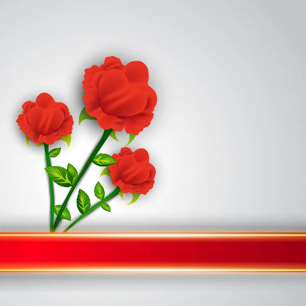 Schöne Grußkarte, Geschenkkarte oder Hintergrund mit Rosen havi — Stockvektor