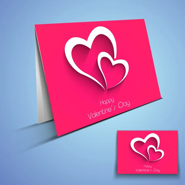 Schöne Valentinstag-Grußkarte mit Herzmotiv. — Stockvektor