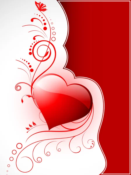 Happy Valentine's Day fond d'amour, carte de voeux avec brillant — Image vectorielle