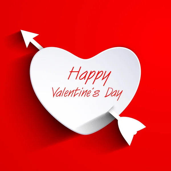 Happy Valentine's Day background, cadeau ou carte de voeux avec pap — Image vectorielle