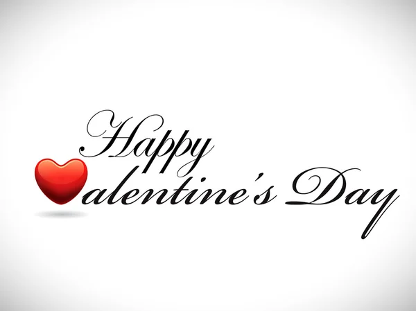 Happy Valentinne's Day fond avec coeur rouge brillant . — Image vectorielle