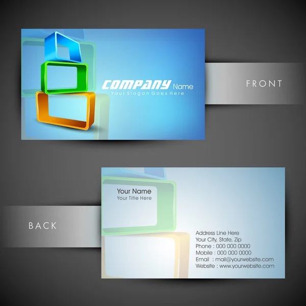 Abstract professional and designer business card template or visiting card set. EPS 10. — Stock Vector
