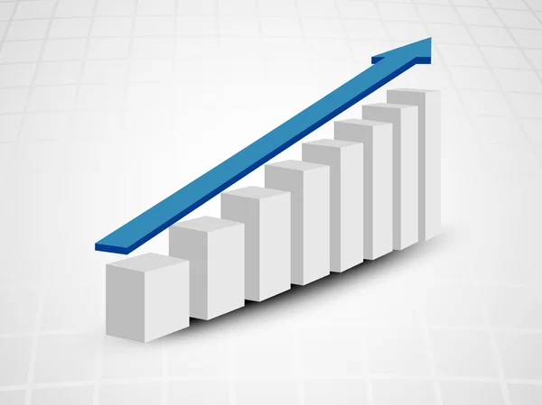 Estatísticas 3D abstratas, contexto de crescimento do negócio. EPS 10 . — Vetor de Stock