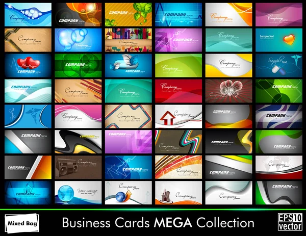 10 の eps 形式でのビジネス カードのセット. — ストックベクタ