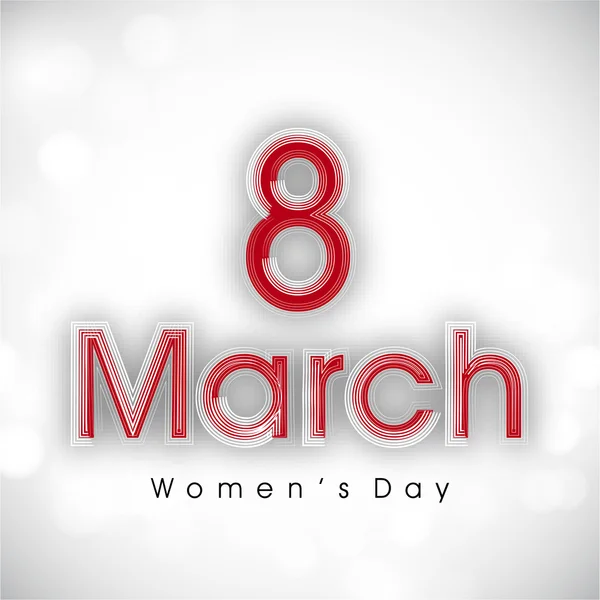 Happy Women's Day background with text 8 March. — Stock Vector