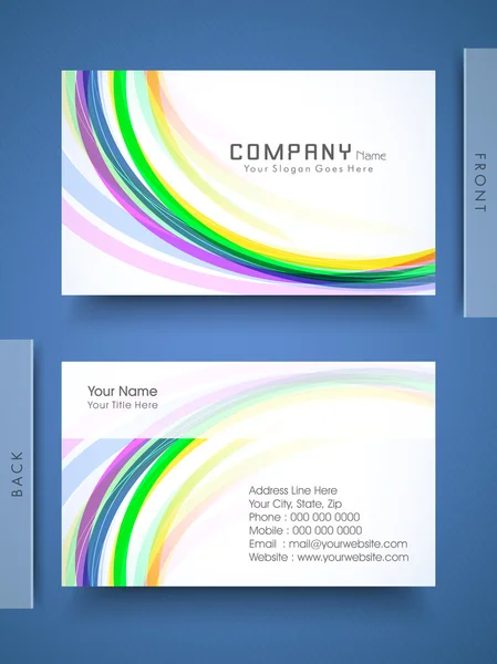 Abstract professional and designer business card template or vis — Stock Vector