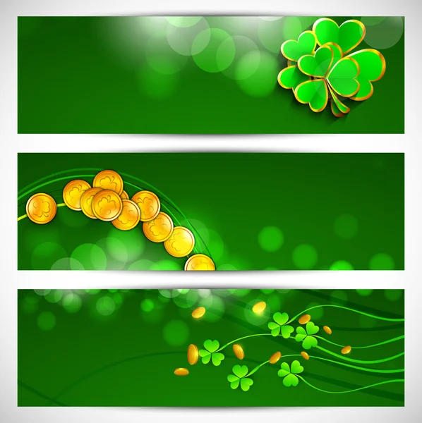 Website-Header oder Banner für St. Patrick 's Day Feier gesetzt w — Stockvektor