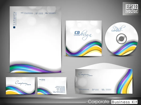 Professional corporate identity kit or business kit for your bus Royalty Free Stock Illustrations