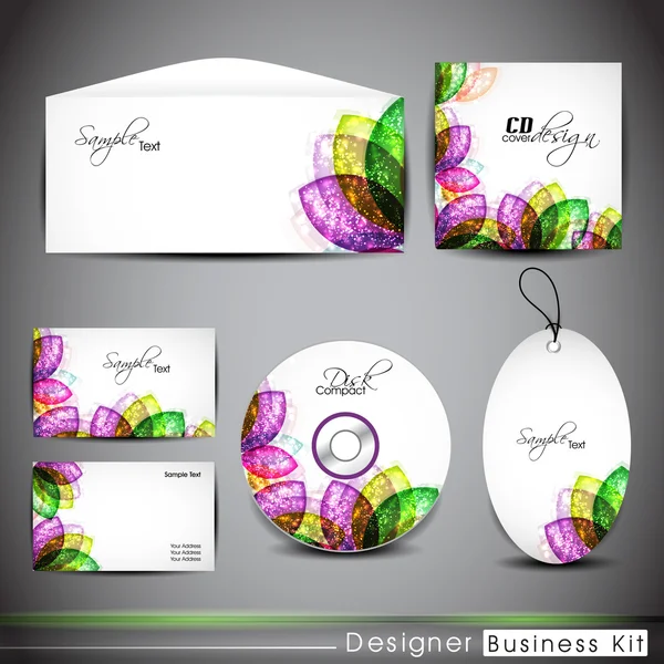 Professional corporate identity kit or business kit for your bus Vector Graphics