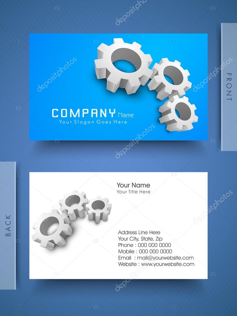 Abstract professional and designer business card template or vis