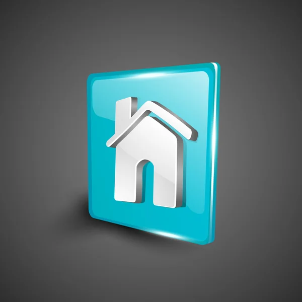 Hochglanz-3D-Web-2.0-Home oder Homepage-Symbol-Set. Folge 10 — Stockvektor