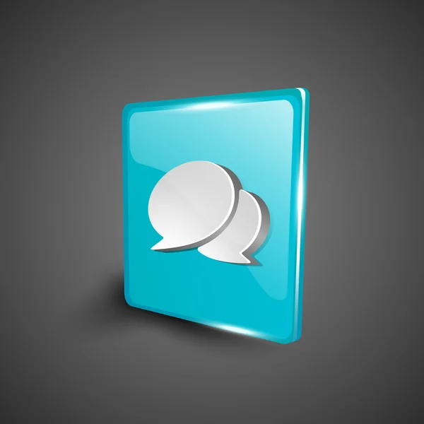 Glossy 3D Web 2.0 Messenger symbol set. EPS 10 . — стоковый вектор