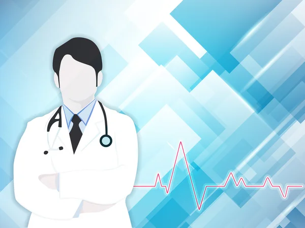 Antecedentes médicos y de salud con Doctor (Hombre). EPS 10 — Vector de stock