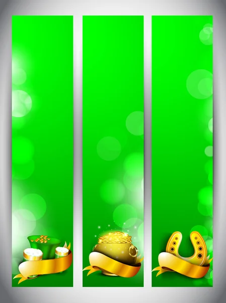 Website banners set for St. Patricks Day — Stock Vector