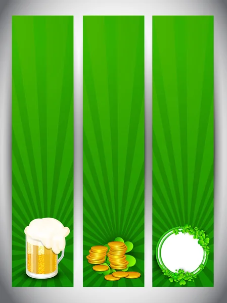 Website banners set for St. Patricks Day — Stock Vector