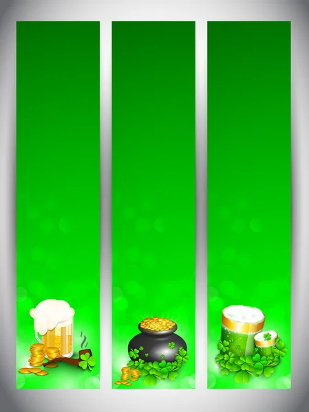 Webbplats banners för st. patricks day — Stock vektor