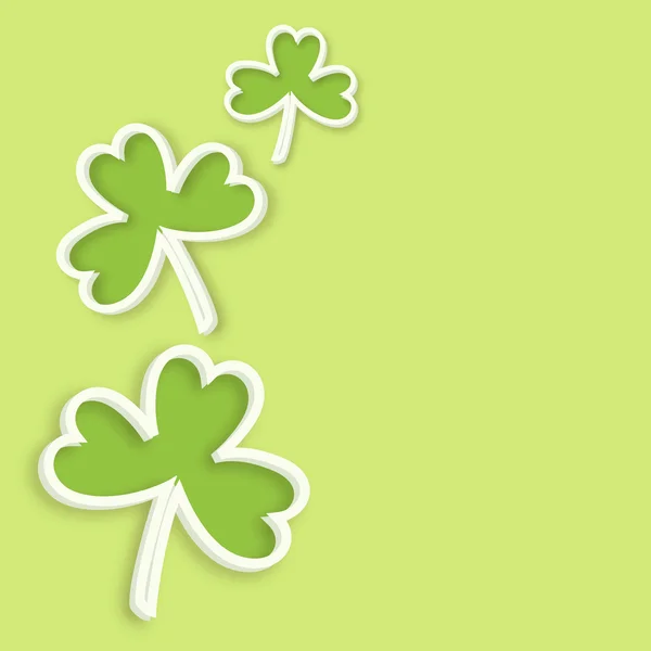 Ierse klaver vertrekt achtergrond voor Happy St. Patrick's Day. EP — Stockvector