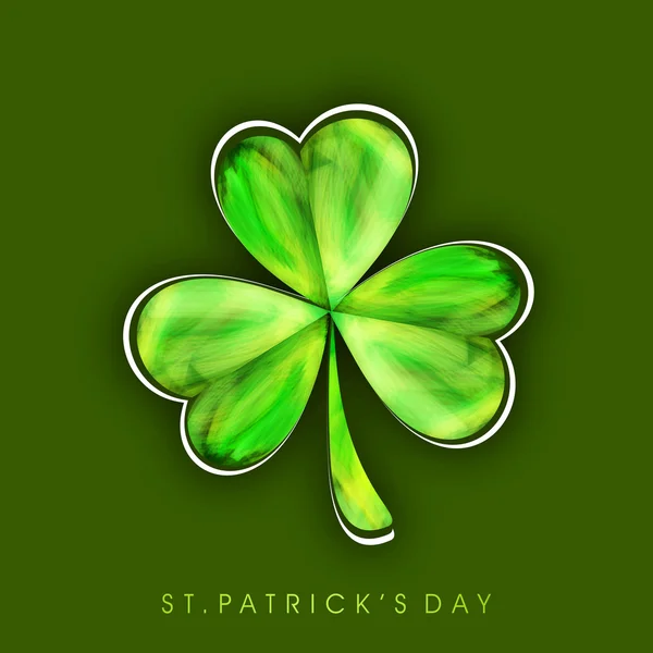 Irischer shamrock hinterlässt hintergrund für happy st. patrick 's day. eps — Stockvektor