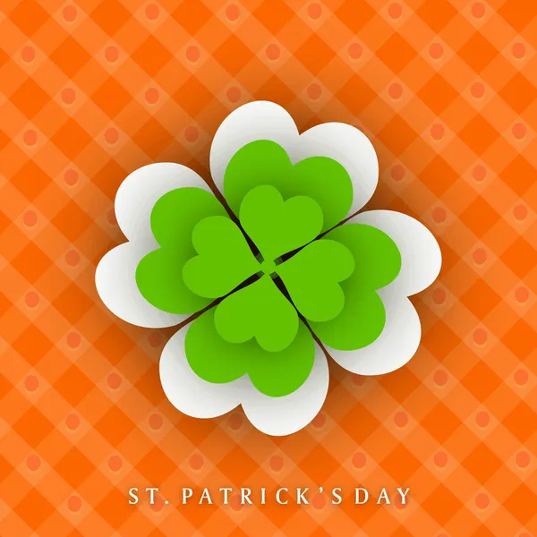 Shamrock lascia lo sfondo per Happy St. Patrick's Day. EPS 10 . — Vettoriale Stock