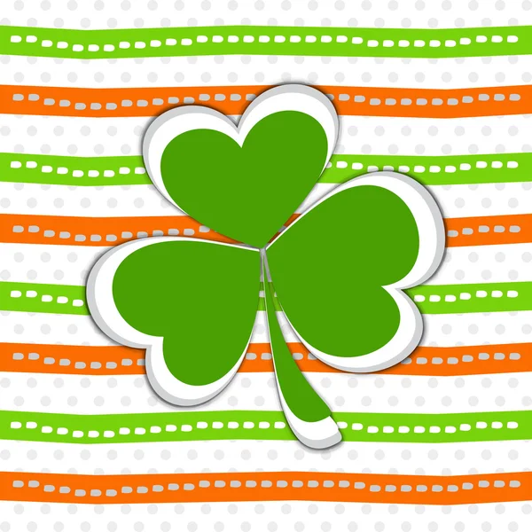 Shamrock leave background for Happy St. Patrick's Day. EPS 10. — Stock Vector