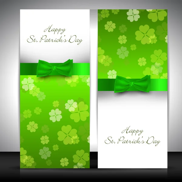 Ensemble de bannières décorées Shamrock pour la Saint-Patrick . — Image vectorielle