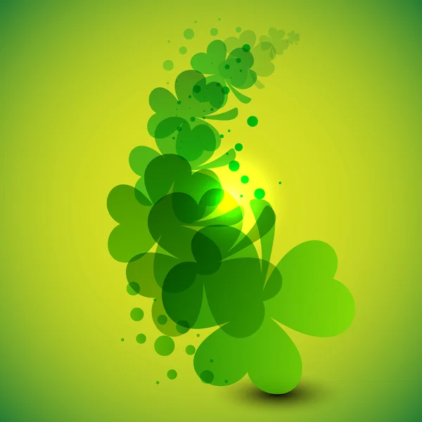 Irish shamrock leaves background for Happy St. Patrick's Day. EP — Stock Vector