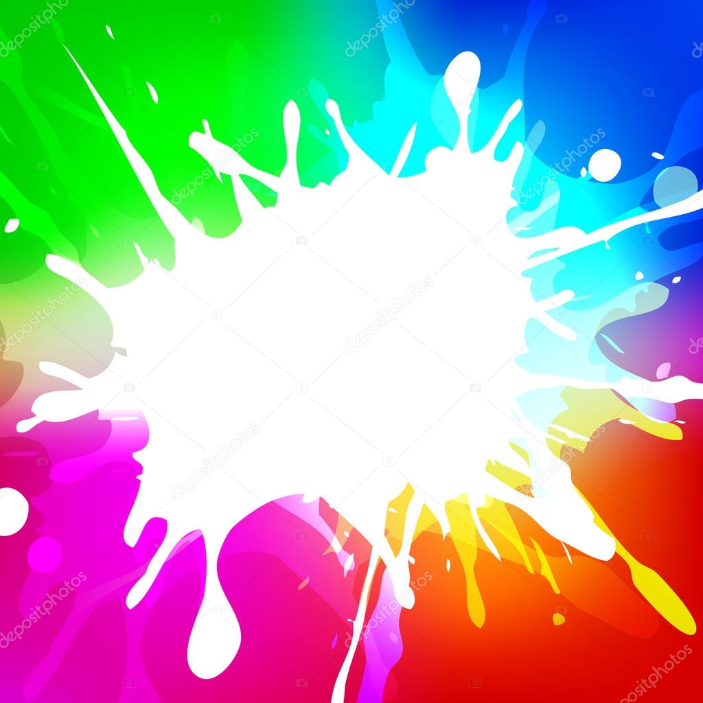 Vector illustration of Indian colorful festival Holi with colors