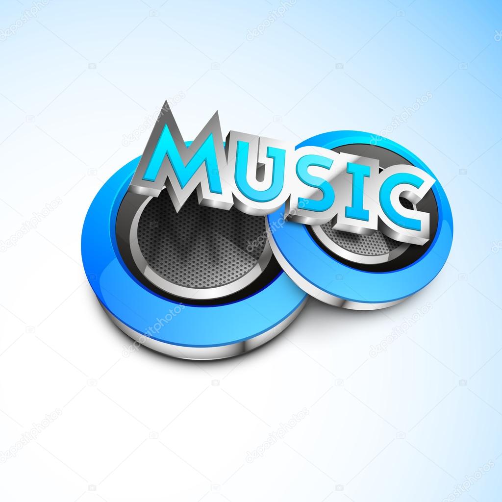 Abstract blue music background.