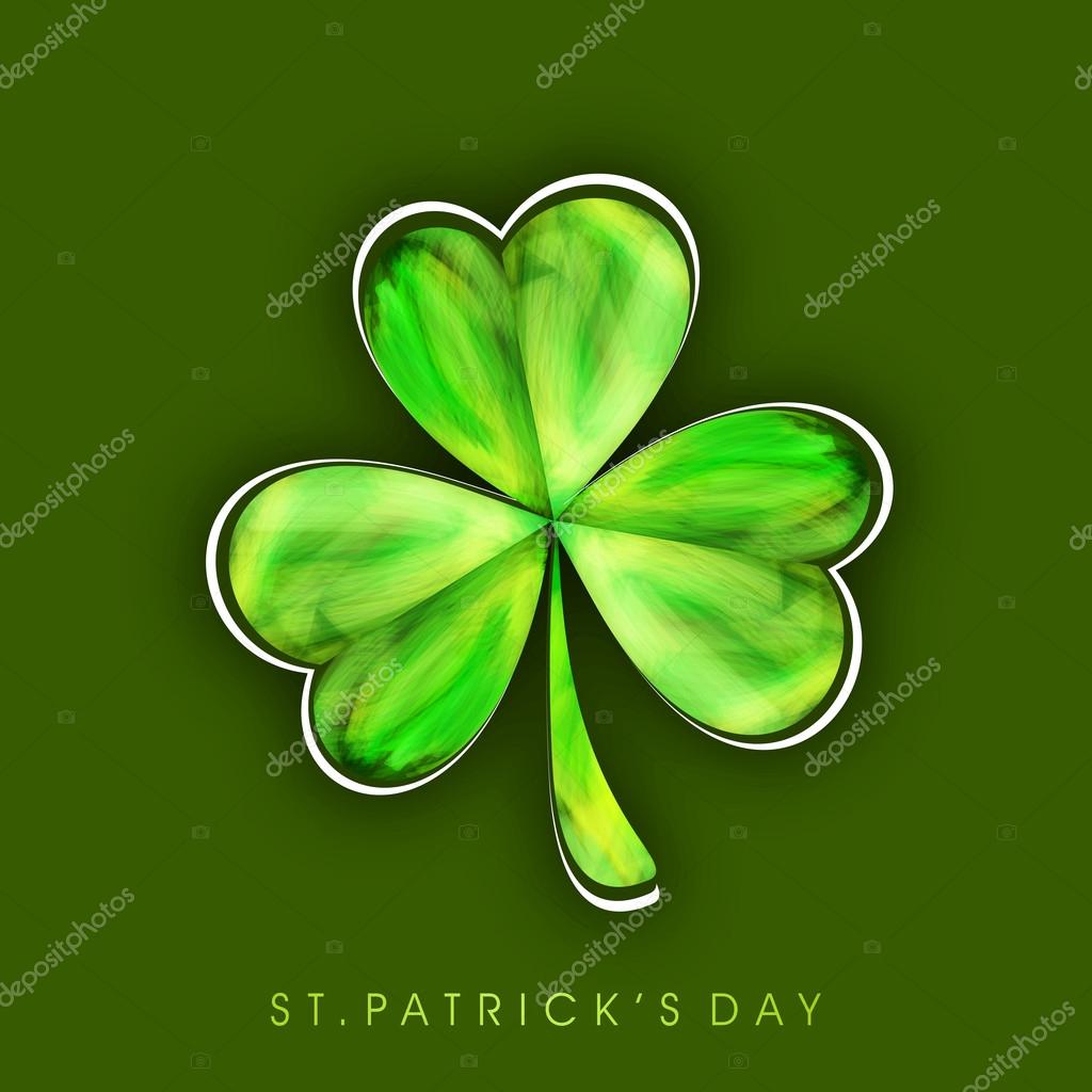 Irsk trekløver legger igjen bakgrunn til god St. Patrick 's Day. EPS  stockvektor © alliesinteract #21663307, image size:1024x1024