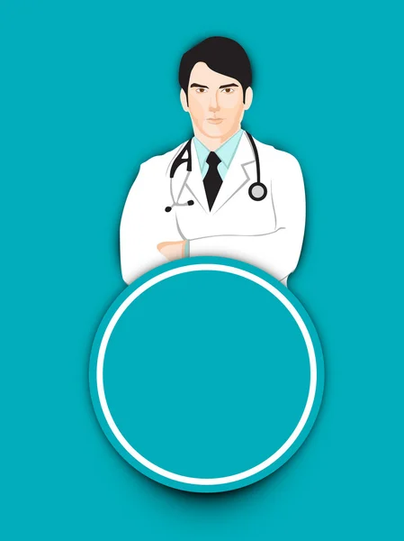 Abstract World health day concept with illustration of doctor. — Stock Vector