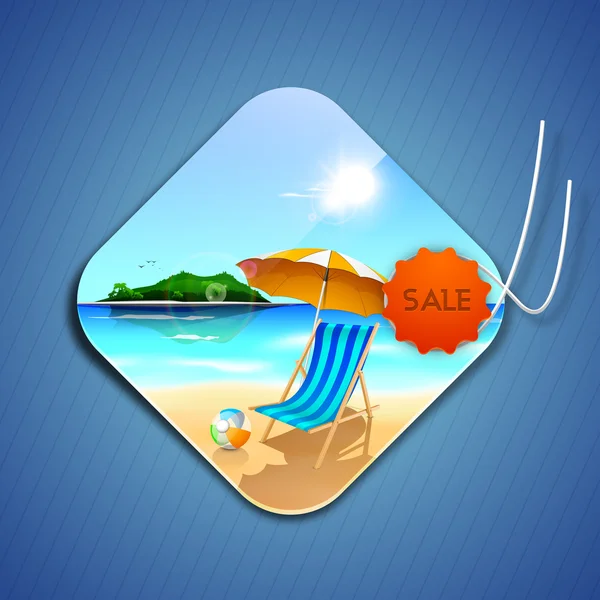 Label, sticker of label voor zomervakantie. — Stockvector