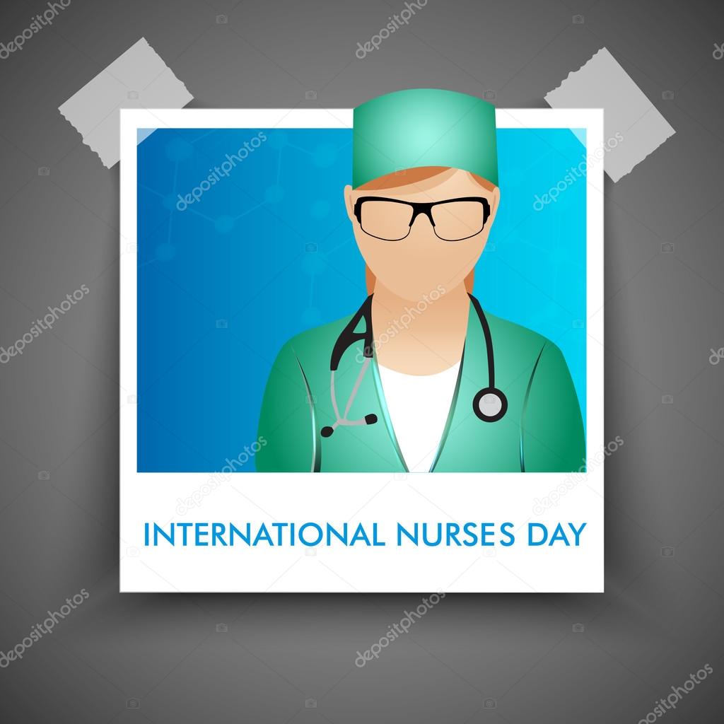 International nurse day concept with illustration of a nurse