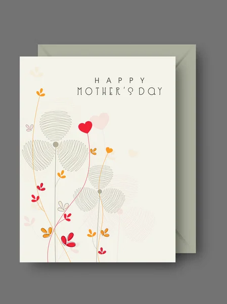 Saludo o tarjeta de regalo para la celebración del Día de las Madres . — Vector de stock