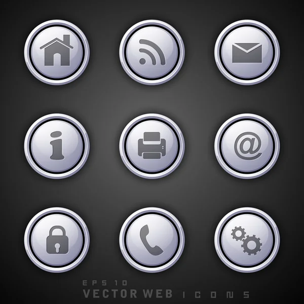 Set di icone di posta 3D web 2.0. Può essere utilizzato per siti web, applicazione web — Vettoriale Stock