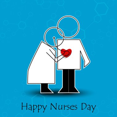 International nurse day concept with illustration of a nurse clipart
